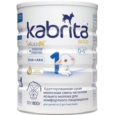 Смесь KABRITA 1 Gold на основе козьего молока, с 0 месяцев, 800г в магазинах Лента