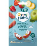 Фруктовые кусочки ФРУТОНЯНЯ Яблоко, клубника и банан, с 12 месяцев, 15г Фруктовые кусочки ФРУТОНЯНЯ Яблоко, клубника и банан, с 12 месяцев, 15г