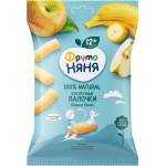 Палочки кукурузные ФРУТОНЯНЯ с яблоком и бананом, с 12 месяцев, 20г Палочки кукурузные ФРУТОНЯНЯ с яблоком и бананом, с 12 месяцев, 20г