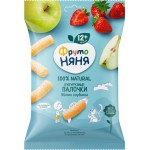 Палочки кукурузные ФРУТОНЯНЯ с яблоком и клубникой, с 12 месяцев, 20г Палочки кукурузные ФРУТОНЯНЯ с яблоком и клубникой, с 12 месяцев, 20г