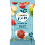 Фруктовая улитка ФРУТОНЯНЯ Яблоко, банан и клубника, с 12 месяцев, 15г Фруктовая улитка ФРУТОНЯНЯ Яблоко, банан и клубника, с 12 месяцев, 15г