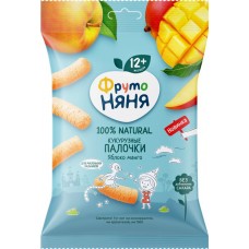 Палочки кукурузные ФРУТОНЯНЯ Яблоко и манго, с 12 месяцев, 20г в магазинах Лента