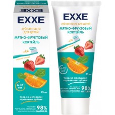 Зубная паста EXXE Мятно-фруктовый коктейль с кальцием 6+, 75мл в магазинах Лента
