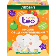 Кисель ЛЕОВИТ Leo Kids, Общеукрепляющий, с 1 года, 5х12г в магазинах Лента