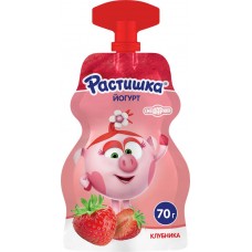 Йогурт питьевой для детей РАСТИШКА Клубника 2,6%, с 3 лет, без змж, 70г в магазинах Лента
