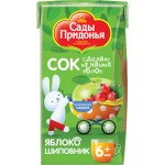 Сок САДЫ ПРИДОНЬЯ Яблоко, шиповник, с 6 месяцев, 125мл Сок САДЫ ПРИДОНЬЯ Яблоко, шиповник, с 6 месяцев, 125мл