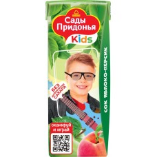Сок САДЫ ПРИДОНЬЯ Яблоко, персик с мякотью, с 5 месяцев, 200мл в магазинах Лента