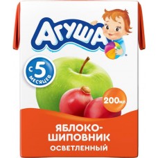 Сок АГУША Яблоко-шиповник, с 5 месяцев, 200мл в магазинах Лента