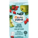 Сок ФРУТОНЯНЯ Яблоко, шиповник осветленный, с 5 месяцев, 200мл