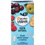 Нектар ФРУТОНЯНЯ Банан, яблоко, вишня и малина, с 6 месяцев, 200мл
