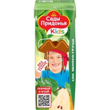 Сок САДЫ ПРИДОНЬЯ Яблоко, груша с мякотью, с 5 месяцев, 200мл в магазинах Лента