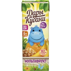 Сок ДАРЫ КУБАНИ Мультифрукт, с 6 месяцев, 200мл в магазинах Лента