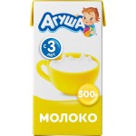 Молоко стерилизованное АГУША обогащенное витаминами А и С 3,2%, без змж, 500мл Молоко стерилизованное АГУША обогащенное витаминами А и С 3,2%, без змж, 500мл