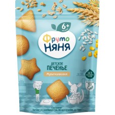 Печенье мультизлаковое ФРУТОНЯНЯ растворимое, с 6 месяцев, 120г в магазинах Лента