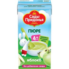 Пюре фруктовое САДЫ ПРИДОНЬЯ Яблоко, с 4 месяцев, 125г в магазинах Лента