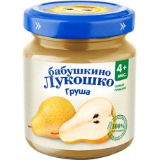 Пюре фруктовое БАБУШКИНО ЛУКОШКО Груша без сахара, с 4 месяцев, 100г в магазинах Лента
