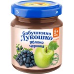 Пюре фруктово-ягодное БАБУШКИНО ЛУКОШКО Яблоко-черника, с 5 месяцев, 100г Пюре фруктово-ягодное БАБУШКИНО ЛУКОШКО Яблоко-черника, с 5 месяцев, 100г