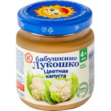 Пюре овощное БАБУШКИНО ЛУКОШКО Цветная капуста, с 4 месяцев, 100г в магазинах Лента