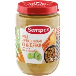 Пюре мясо-овощное SEMPER Овощи с фрикадельками из индейки, с 9 месяцев, 190г