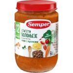 Пюре SEMPER Спагетти Болоньезе, с 12 месяцев, 190г