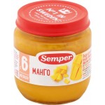 Пюре фруктовое SEMPER Манго, с витаминами, с 6 месяцев, 125г Пюре фруктовое SEMPER Манго, с витаминами, с 6 месяцев, 125г