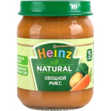 Пюре овощное HEINZ Natural Овощной микс, с 5 месяцев, 120г в магазинах Лента