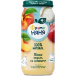 Пюре фруктовое ФРУТОНЯНЯ Яблоко, персик со сливками, с 6 месяцев, 250г Пюре фруктовое ФРУТОНЯНЯ Яблоко, персик со сливками, с 6 месяцев, 250г