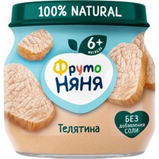 Пюре мясное ФРУТОНЯНЯ Телятина, с 6 месяцев, 80г в магазинах Лента