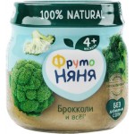 Пюре овощное ФРУТОНЯНЯ Брокколи, с 4 месяцев, 80г