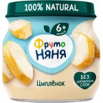 Пюре мясное ФРУТОНЯНЯ Цыпленок, с 6 месяцев, 80г