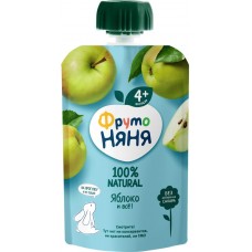 Пюре фруктовое ФРУТОНЯНЯ Яблоко, с 4 месяцев, 90г в магазинах Лента