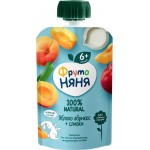 Пюре фруктовое ФРУТОНЯНЯ Яблоко, абрикос со сливками, с 6 месяцев, 90г Пюре фруктовое ФРУТОНЯНЯ Яблоко, абрикос со сливками, с 6 месяцев, 90г