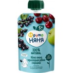 Десерт ФРУТОНЯНЯ из яблок, вишни, черноплодной рябины и черной смородины, с сахаром, с 5 месяцев,90г