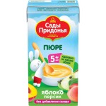 Пюре фруктовое САДЫ ПРИДОНЬЯ Яблоко, персик, с 5 месяцев, 125г Пюре фруктовое САДЫ ПРИДОНЬЯ Яблоко, персик, с 5 месяцев, 125г