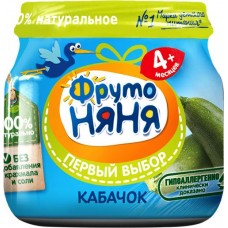 Пюре овощное ФРУТОНЯНЯ Кабачок, с 4 месяцев, 80г в магазинах Лента