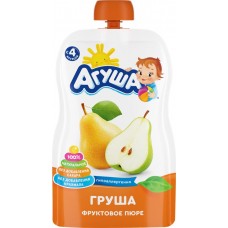 Пюре фруктовое АГУША Груша, с 4 месяцев, 90г в магазинах Лента