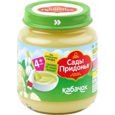 Пюре овощное САДЫ ПРИДОНЬЯ Кабачок, с 4 месяцев, 120г в магазинах Лента