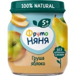 Пюре фруктовое ФРУТОНЯНЯ Груша и яблоко, с 5 месяцев, 100г Пюре фруктовое ФРУТОНЯНЯ Груша и яблоко, с 5 месяцев, 100г