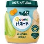 Пюре мясо-растительное ФРУТОНЯНЯ Индейка с овощами, с 8 месяцев, 100г