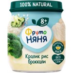 Пюре мясо-растительное ФРУТОНЯНЯ Кролик, рис и брокколи, с 8 месяцев, 100г