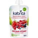 Пюре фруктово-ягодное KABRITA Лесные ягоды с яблочным пюре и козьими сливками, с 6 месяцев, 100г Пюре фруктово-ягодное KABRITA Лесные ягоды с яблочным пюре и козьими сливками, с 6 месяцев, 100г
