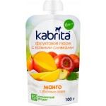 Пюре фруктовое KABRITA Манго с яблочным пюре и козьими сливками, с 6 месяцев, 100г Пюре фруктовое KABRITA Манго с яблочным пюре и козьими сливками, с 6 месяцев, 100г