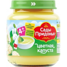 Пюре овощное САДЫ ПРИДОНЬЯ Цветная капуста, с 4 месяцев, 120г в магазинах Лента