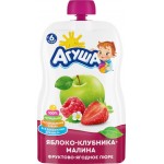 Пюре фруктово-ягодное АГУША Яблоко, клубника, малина, с 6 месяцев, 90г Пюре фруктово-ягодное АГУША Яблоко, клубника, малина, с 6 месяцев, 90г