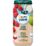 Пюре фруктово-ягодное ФРУТОНЯНЯ Яблоко, малина со сливками, с 6 месяцев, 250г Пюре фруктово-ягодное ФРУТОНЯНЯ Яблоко, малина со сливками, с 6 месяцев, 250г