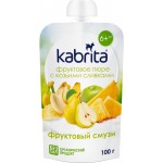 Пюре фруктовое KABRITA Фруктовый смузи с козьими сливками, с 6 месяцев, 100г Пюре фруктовое KABRITA Фруктовый смузи с козьими сливками, с 6 месяцев, 100г