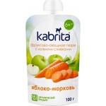 Пюре фруктово-овощное KABRITA Яблоко-морковь с козьими сливками, с 6 месяцев, 100г Пюре фруктово-овощное KABRITA Яблоко-морковь с козьими сливками, с 6 месяцев, 100г