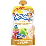 Пюре фруктово-ягодное АГУША Яблоко, черника, земляника, злаки, с 6 месяцев, 90г Пюре фруктово-ягодное АГУША Яблоко, черника, земляника, злаки, с 6 месяцев, 90г