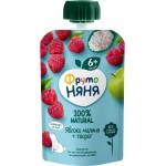 Пюре фруктово-творожное ФРУТОНЯНЯ Яблоко, малина, творог, с 6 месяцев, 90г Пюре фруктово-творожное ФРУТОНЯНЯ Яблоко, малина, творог, с 6 месяцев, 90г