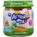 Пюре овощное АГУША Морковь, с 4 месяцев, 80г Пюре овощное АГУША Морковь, с 4 месяцев, 80г